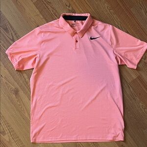 Nike Golf Dri Fit Polo Shirt Coral Pink